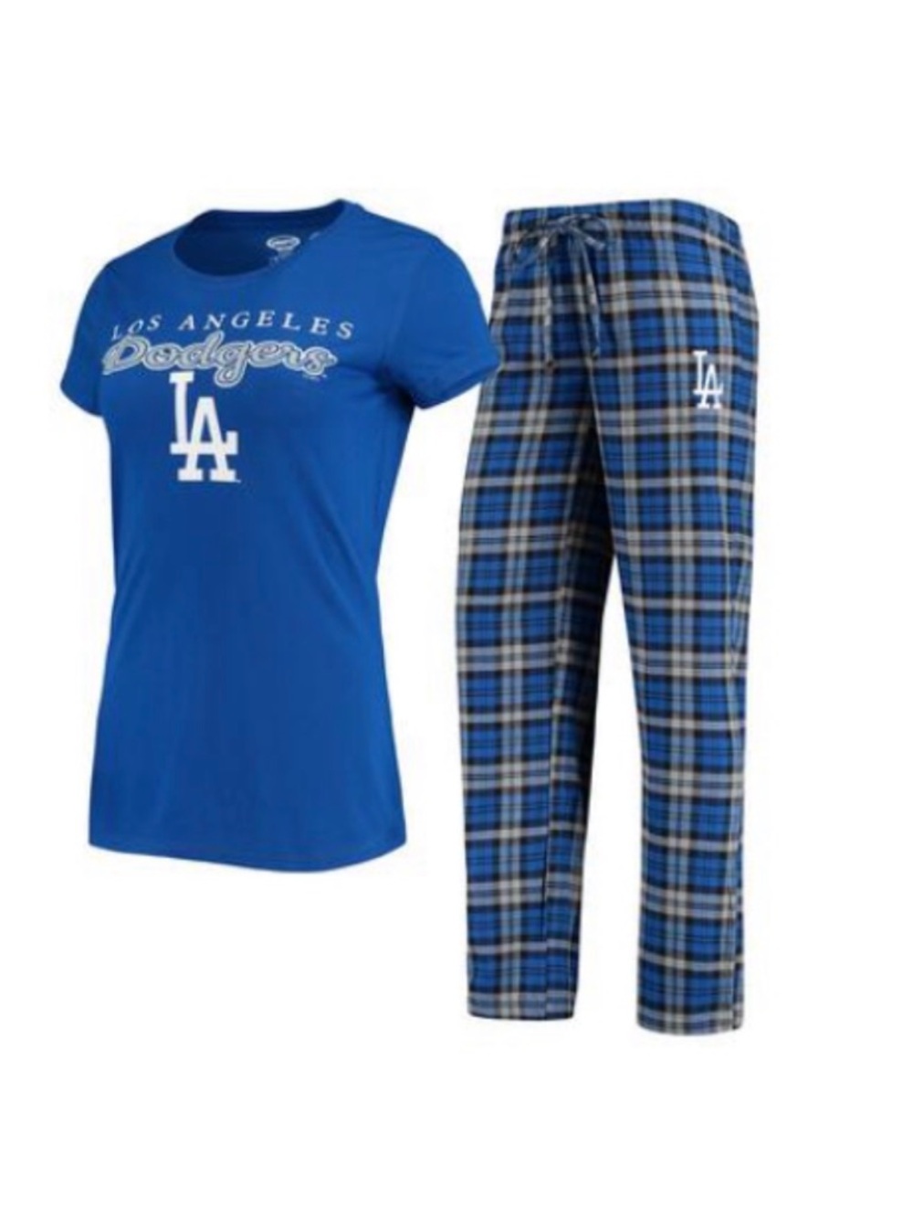NWT New Concepts Sport Blue MLB Baseball Los Angeles Dodgers PJs Set Size XL